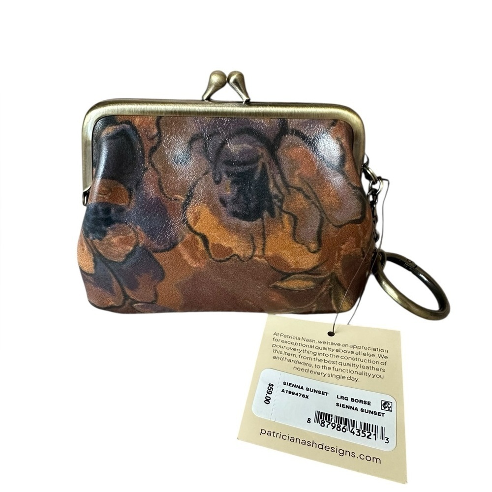 Patricia Nash Leather Borse Frame Coin Purse - Picture 2 of 8